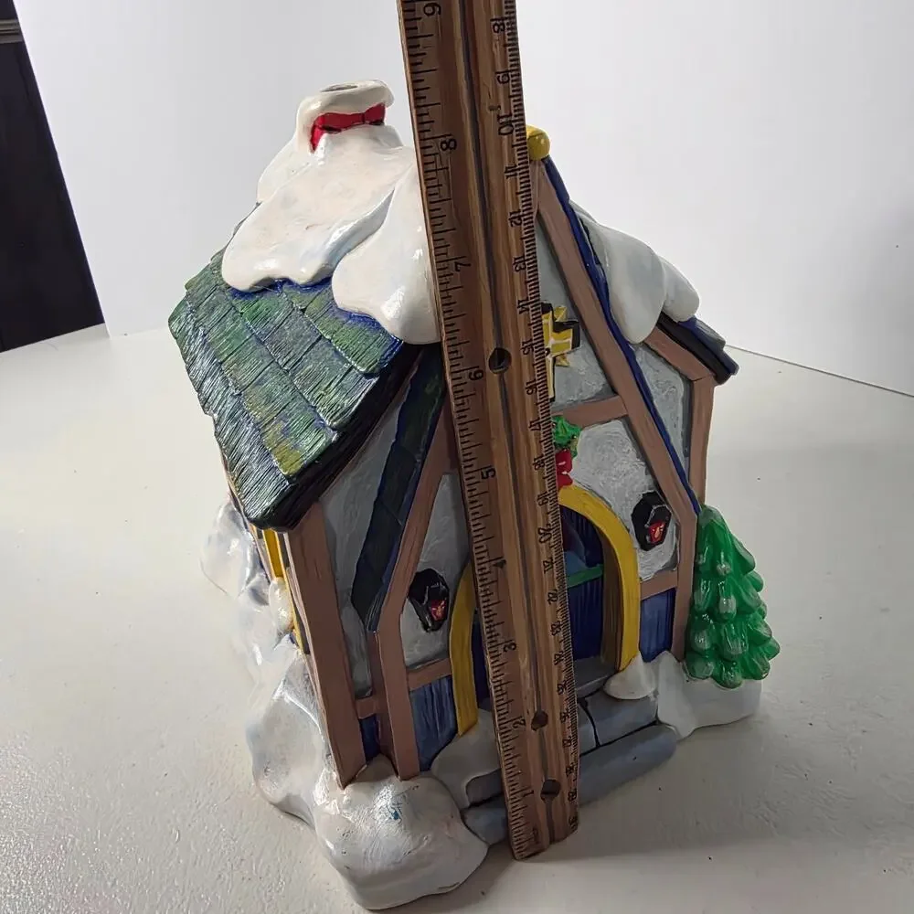 Vintage Hand Painted Ceramic Christmas Church Holiday Village Decor